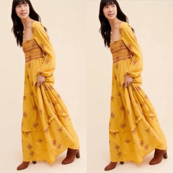 Anthropologie Stratton Smocked Maxi Dress - Picture 4 of 4
